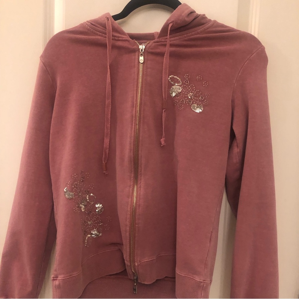Vertigo, Paris, women’s luxury, pink jogger, size large, new without tags